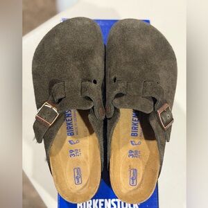 Birkenstock Boston Soft Footbed Suede Mocha